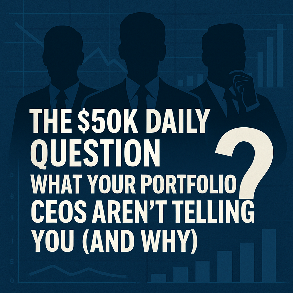 The $50K Daily Question: What Your Portfolio CEOs Aren’t Telling You (And Why)